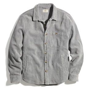 Max Broken In Corduroy Overshirt in Concrete Maine Layer